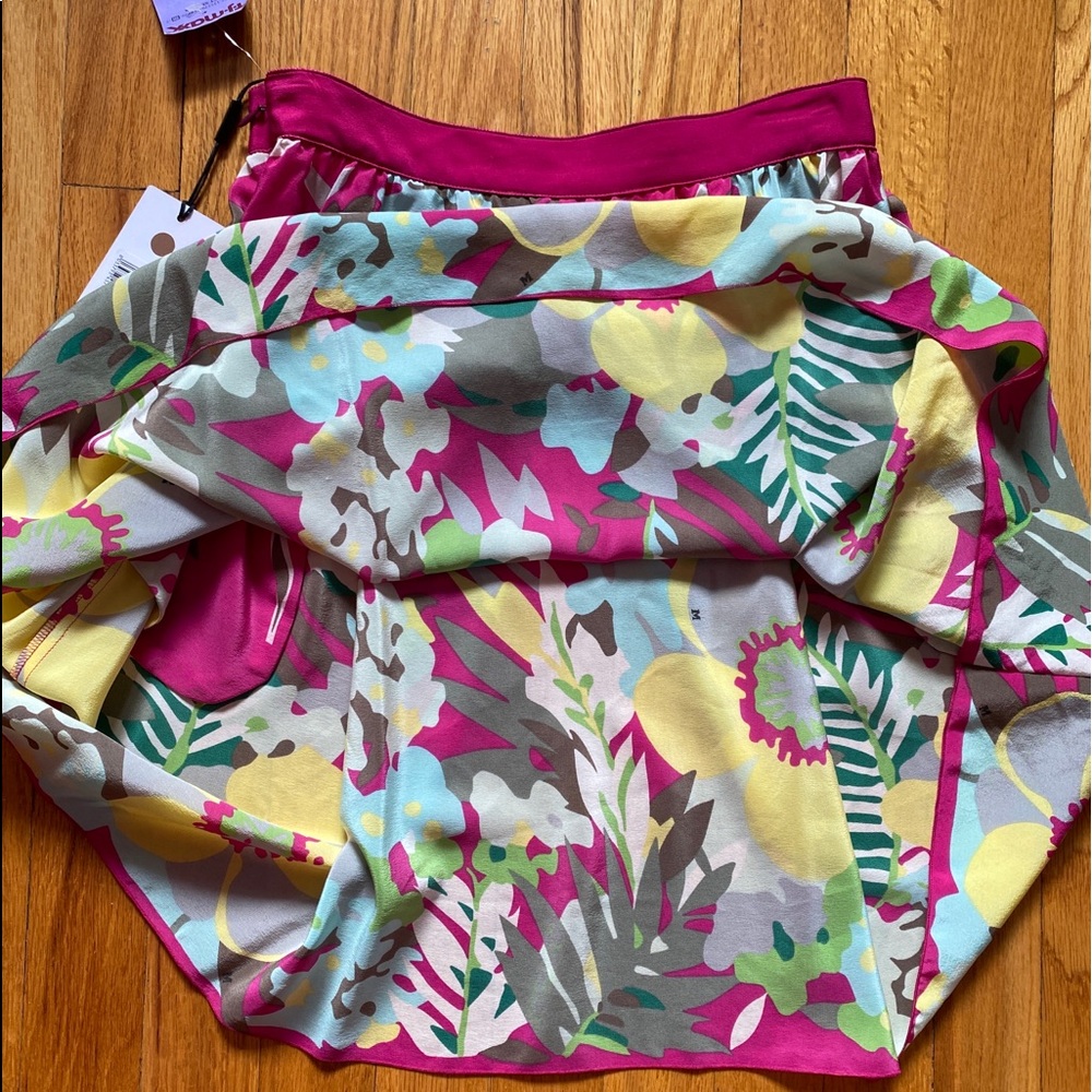 Missoni Silk Skirt Floral Scarf Pink Coquette Y2K Vintage Luxury Size XS New - Picture 10 of 16